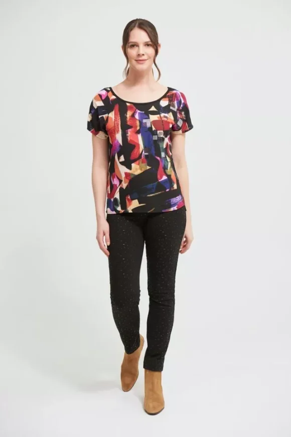 Joseph Ribkoff 213574 Black/Multi Top