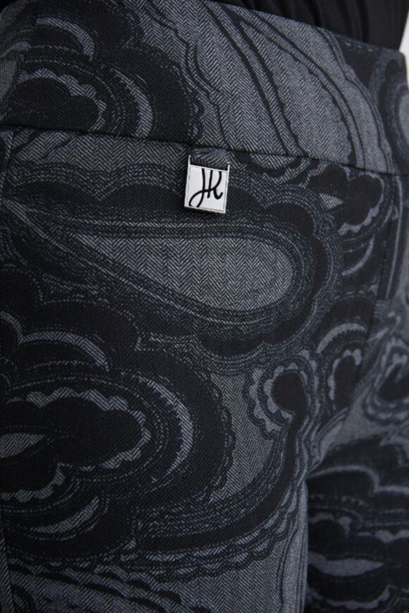 Joseph Ribkoff 204216 Grey/Black Print Trousers