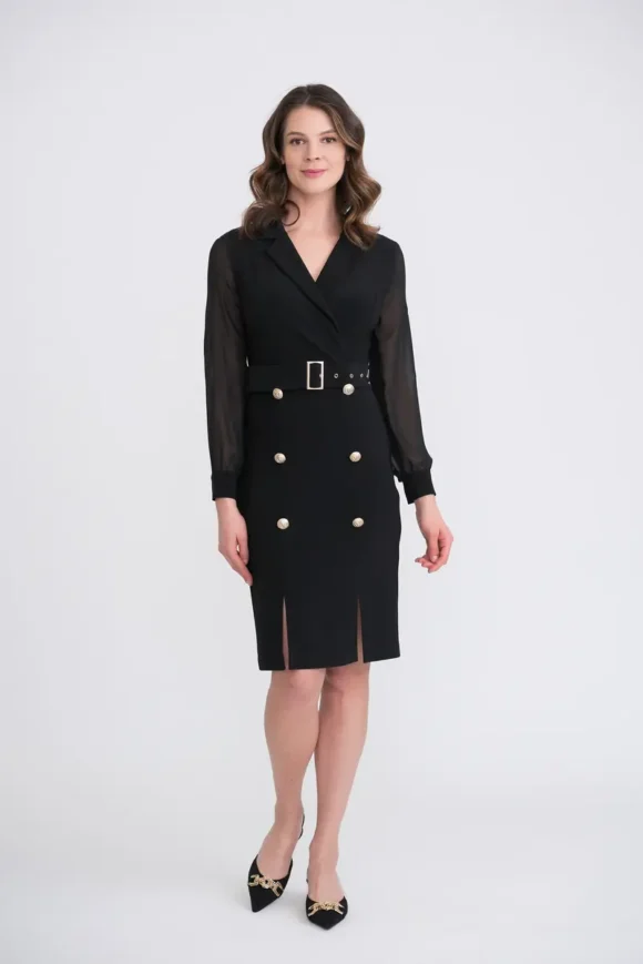Joseph Ribkoff 204370 Black Belted Dress