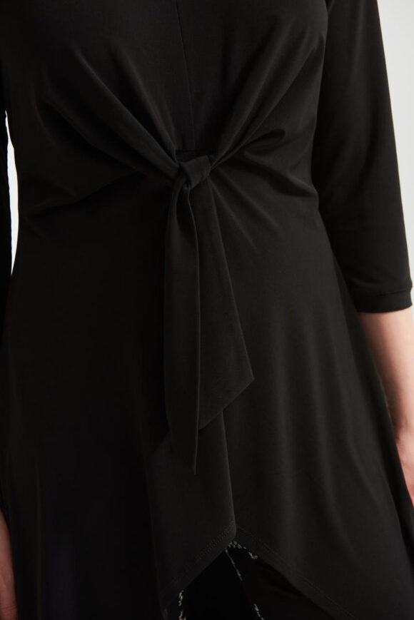 Joseph Ribkoff 213320 Black Gathered Front Tunic