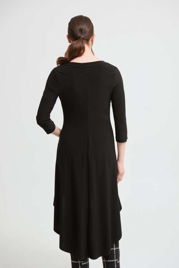 Joseph Ribkoff 213320 Black Gathered Front Tunic