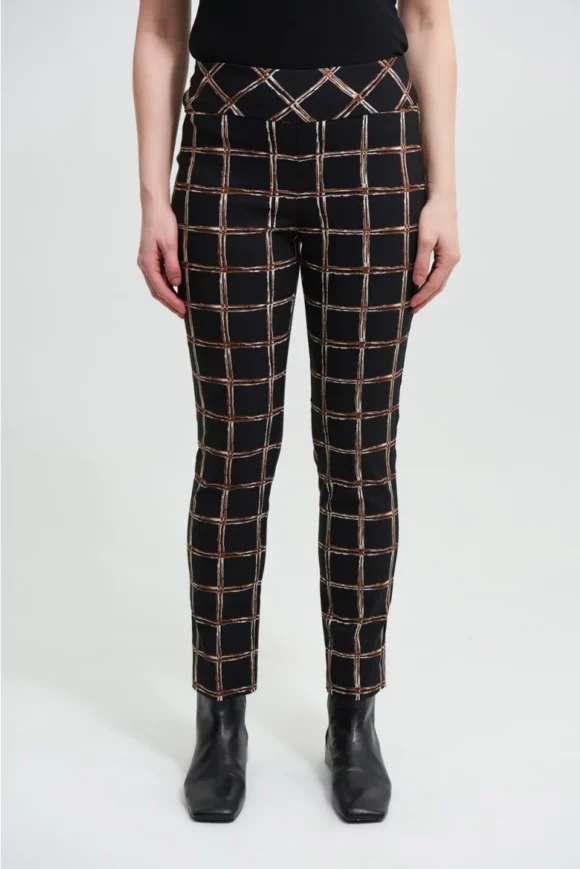 Joseph Ribkoff 213643 Black/Multi Print Trousers
