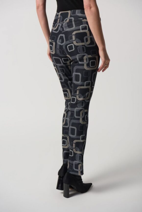 Joseph Ribkoff 233163 Black/Multi Print Trousers