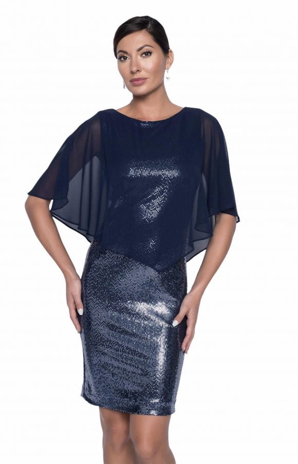 Frank Lyman 199200 Midnight Blue/Silver Dress