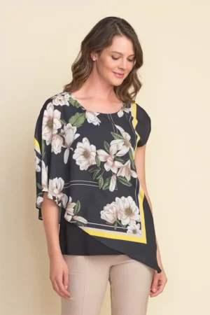 Joseph Ribkoff 212137 Black/Multi Top