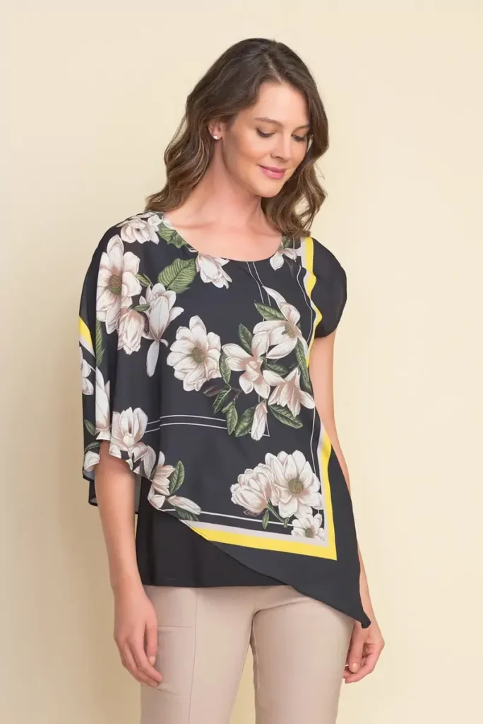 Joseph Ribkoff 212137 Black/Multi Top