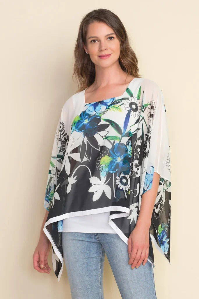 Joseph Ribkoff 212208 Vanilla/Multi Top