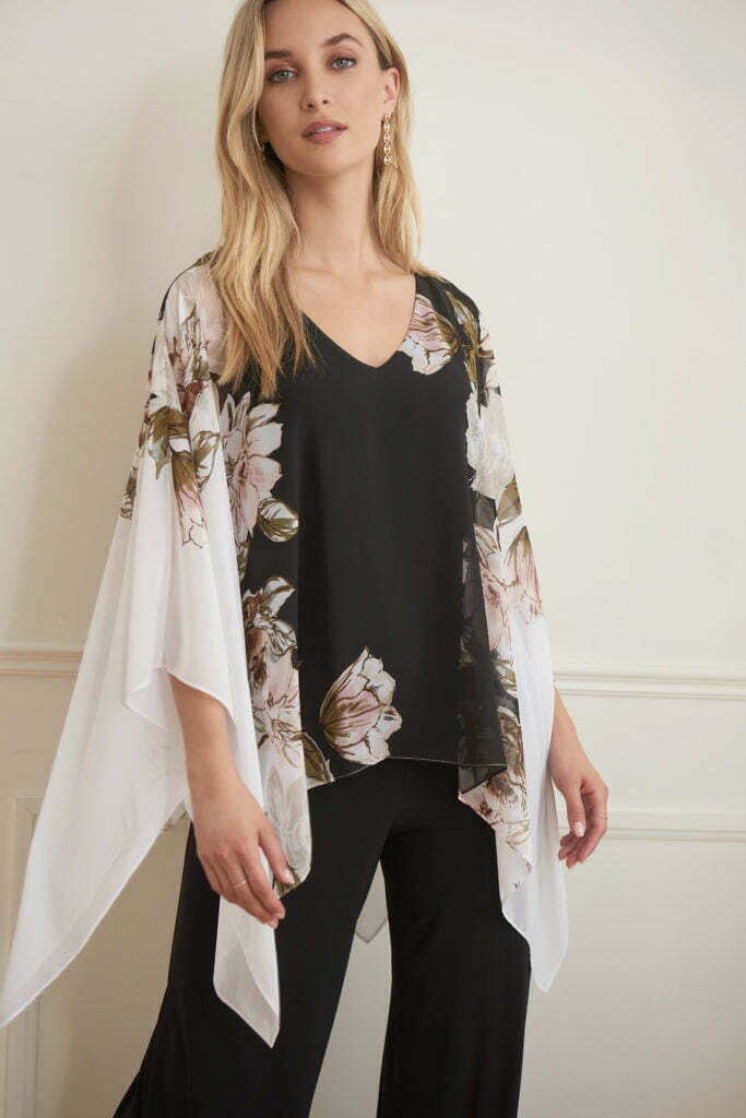 Joseph Ribkoff 221338 Vanilla/Multi Top