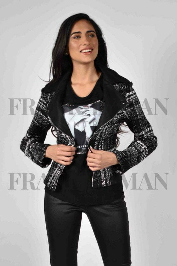 Frank Lyman 214141U Black/White Jacket