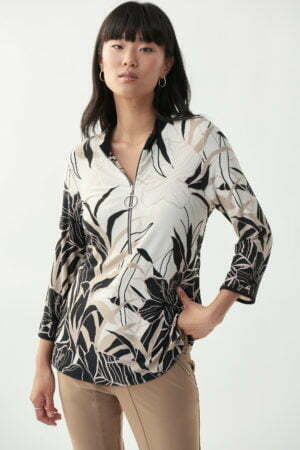 Joseph Ribkoff 221118 Beige/Black Top
