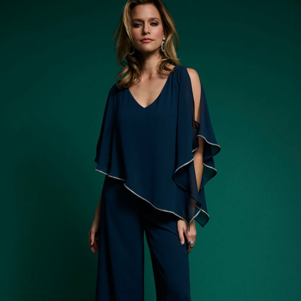 Joseph Ribkoff 223738 Shiny Trim Tunic