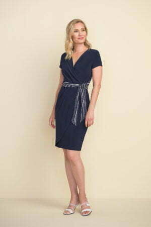 Joseph Ribkoff 212039 Midnight Blue/White Dress
