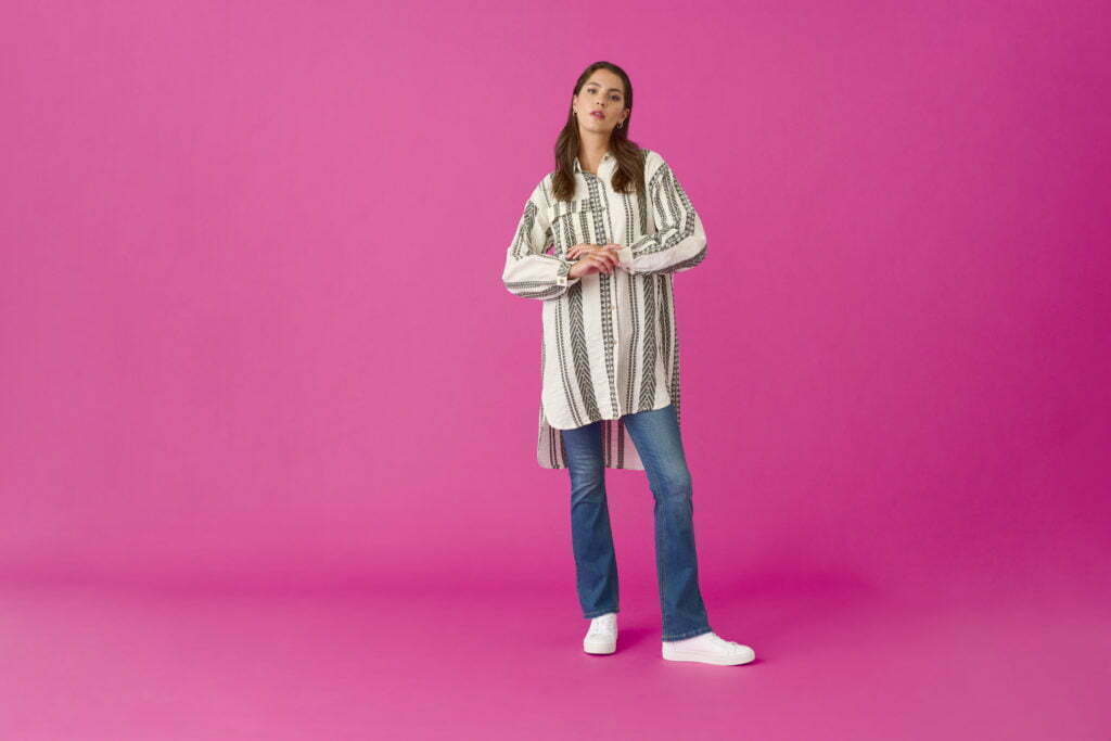 Cream 10650761 Long Cotton Shirt