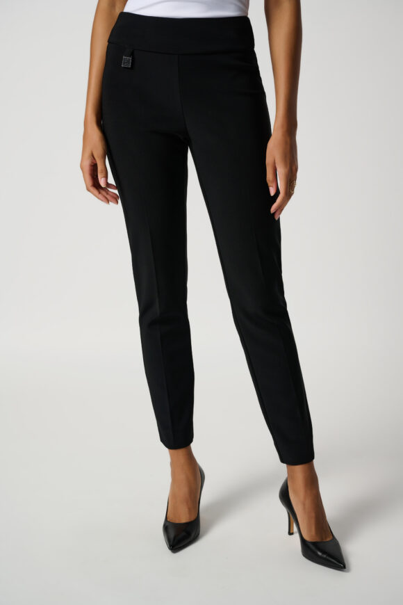 Joseph Ribkoff 144092 Black Classic Tailored Slim Trousers