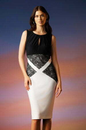 Joseph Ribkoff 231717 Black/Vanilla Dress