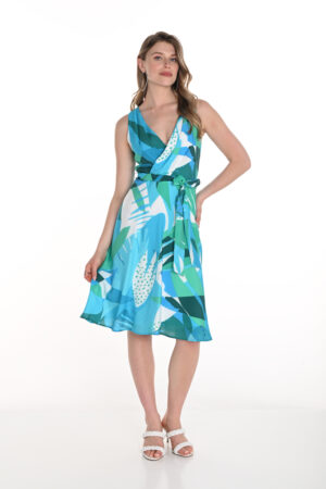 Frank Lyman 256150 Green/Multi Sleeveless Dress