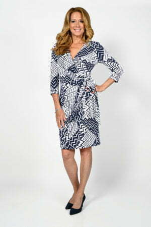 Frank Lyman 236417 Navy/White Dress