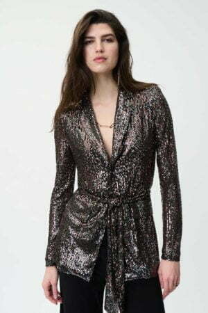 Joseph Ribkoff 224263 Black/Multi Sequin Jacket
