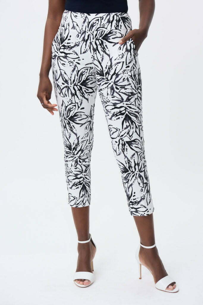 Joseph Ribkoff 231030 Vanilla/Black Trousers