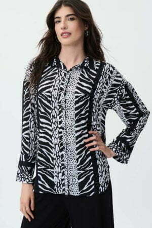 Joseph Ribkoff 231096 Black/Vanilla Blouse