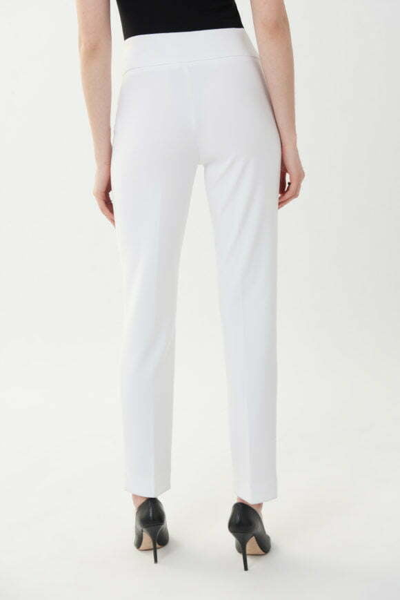 Joseph Ribkoff 144092 White Classic Tailored Slim Trousers