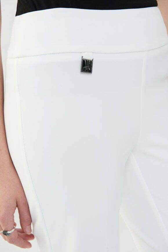 Joseph Ribkoff 144092 White Classic Tailored Slim Trousers
