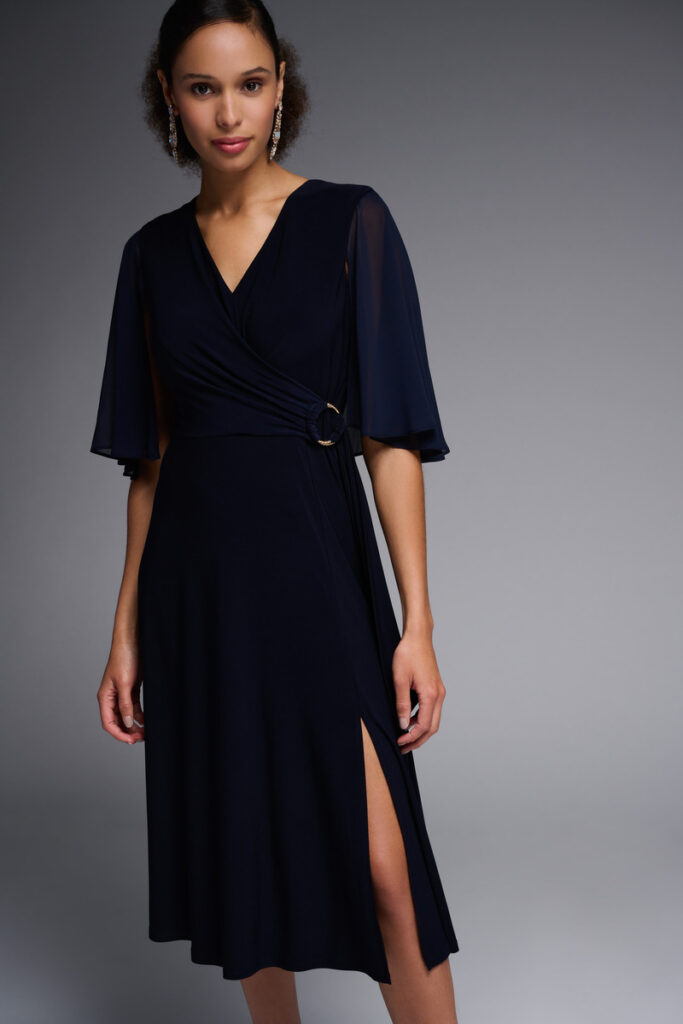 Joseph Ribkoff 231757 Midnight Blue Fit And Flare Dress