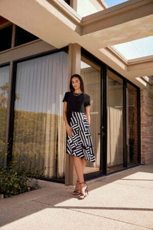 Joseph Ribkoff 231110 Black/Beige Dress