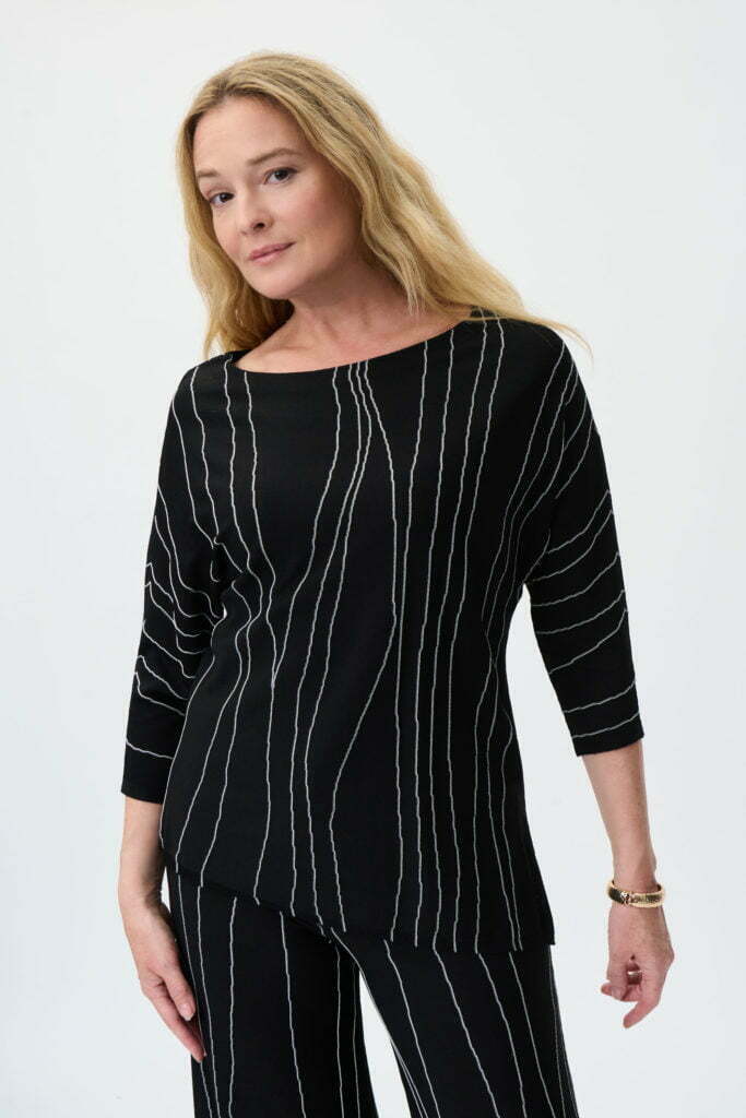 Joseph Ribkoff 231936 Black/Vanilla Top
