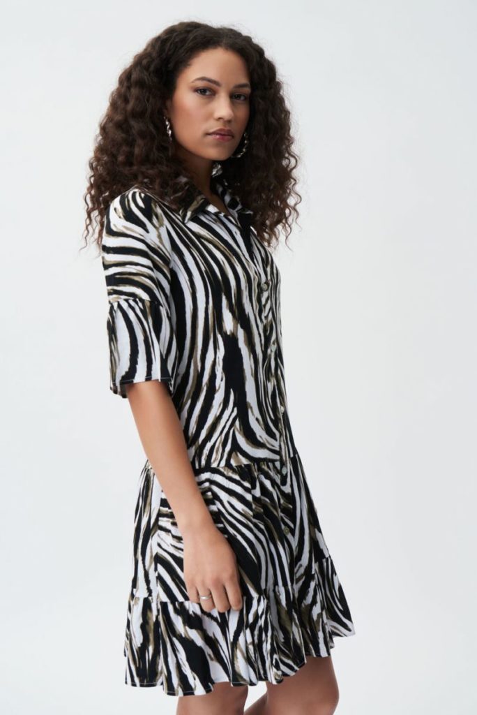 Joseph Ribkoff 231134 Vanilla/Multi Dress