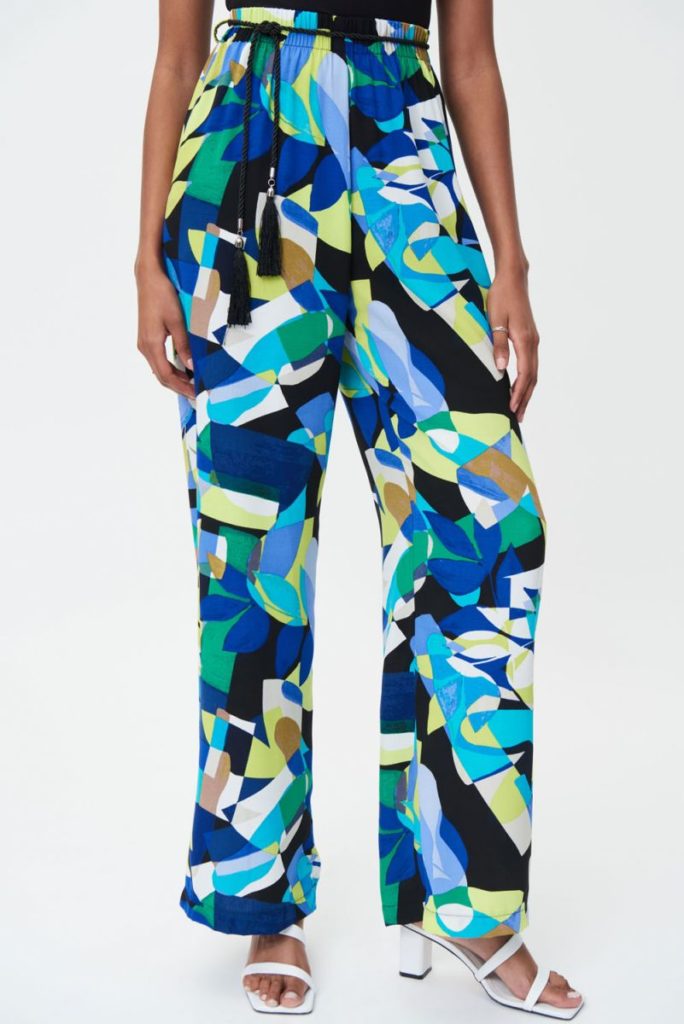 Joseph Ribkoff 232082 Black/Multi Trousers