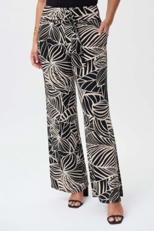 Joseph Ribkoff 232253 Black/Multi Print Trousers