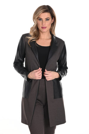 Frank Lyman 243152 Black/Brown Long Jacket