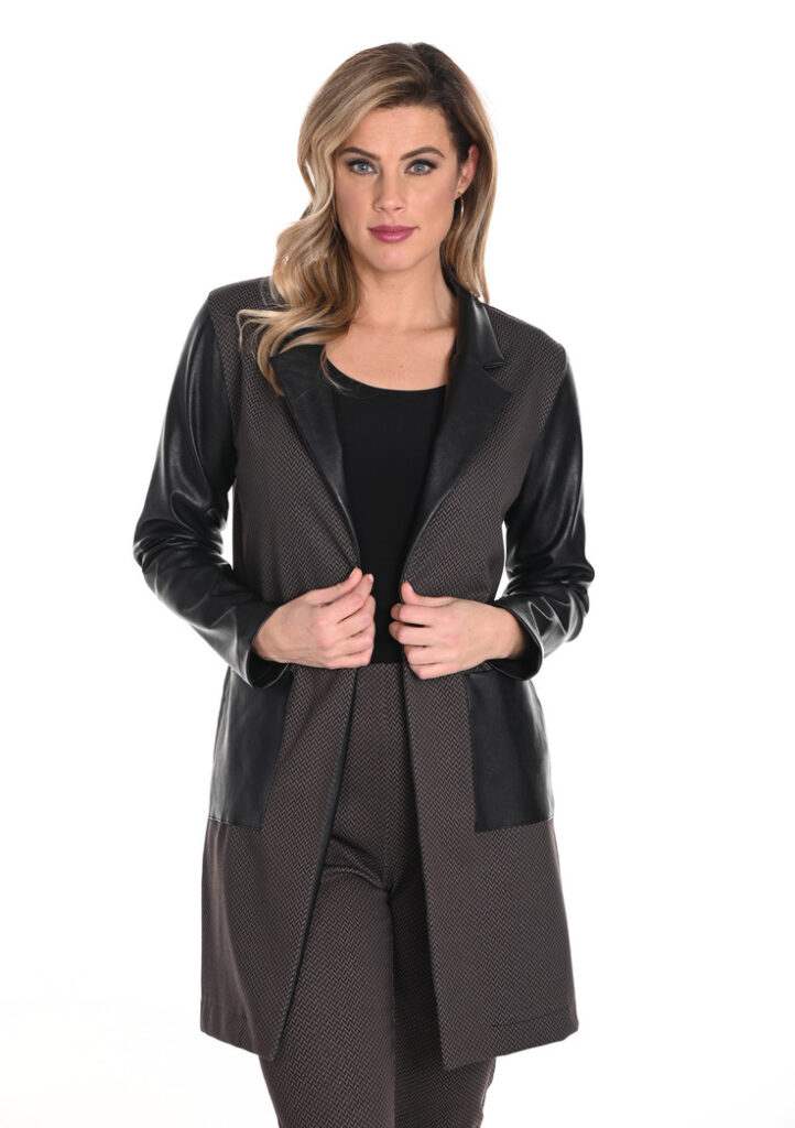 Frank Lyman 243152 Black/Brown Long Jacket