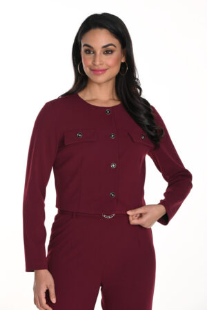 Frank Lyman 243181 Wine Pocket Detail Jacket