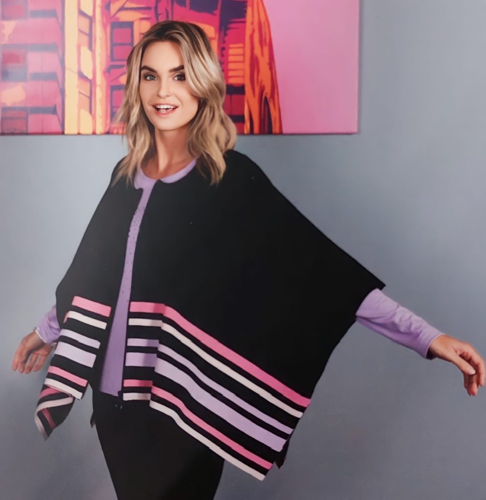 5 Hearts By Eugen Klein 8298 Navy/Pink Cardigan