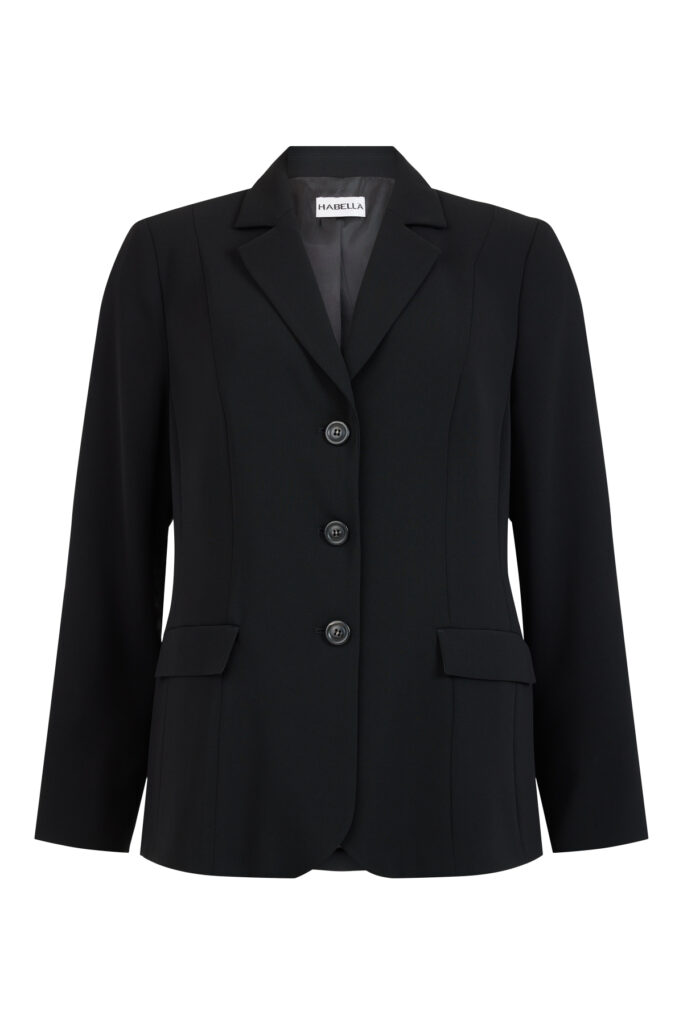 Habella 57241 Black Single Breasted Classic Blazer