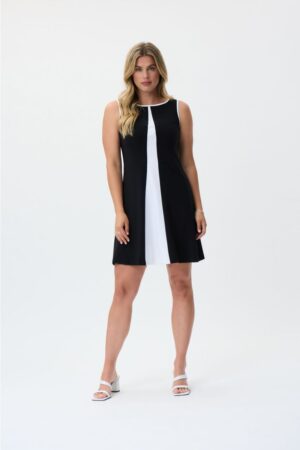 Joseph Ribkoff 231193 Black/Vanilla A-Line Dress
