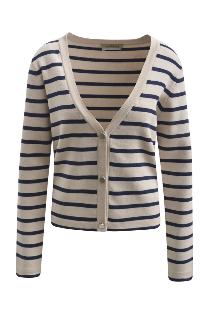 Smith & Soul 0723-0724 Sand/Navy Cardigan