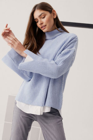 Smith & Soul 1023-1024 Blue Knit Jumper