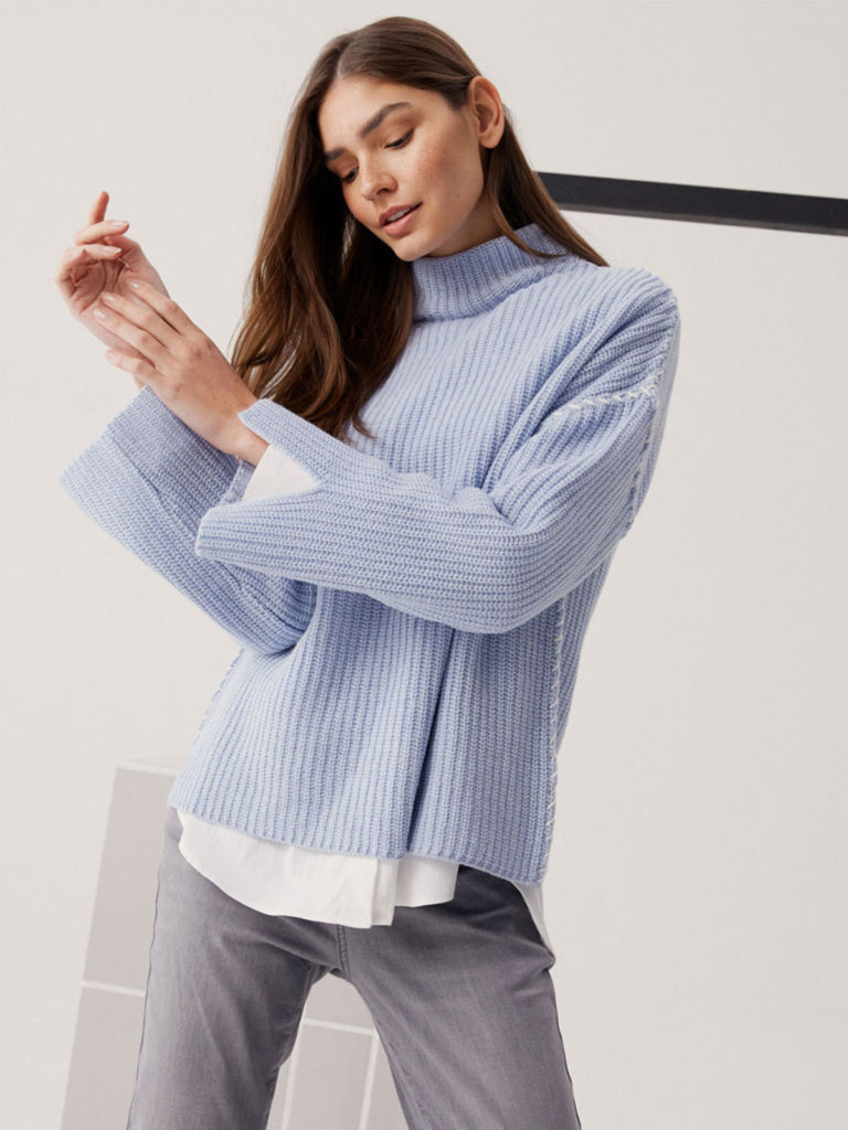 Smith & Soul 1023-1024 Blue Knit Jumper