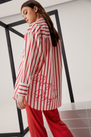 Smith & Soul 1123-0105 Oversized Striped Shirt