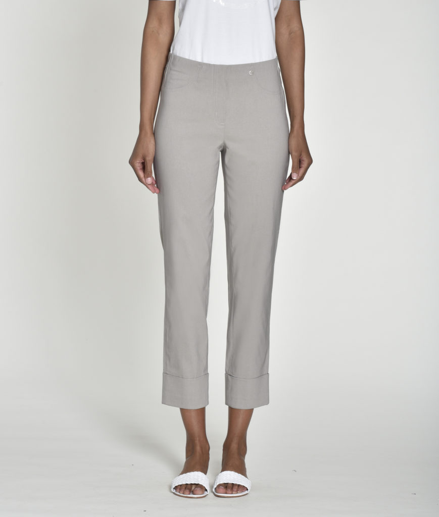 Robell 51568-5499 Bella Stone Cropped Trousers