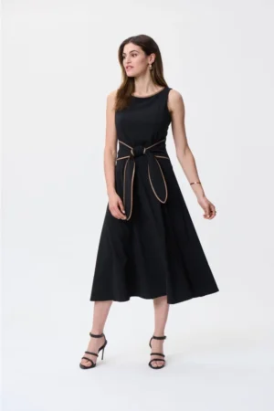 Joseph Ribkoff 231214 Belted Trim Detail Dress