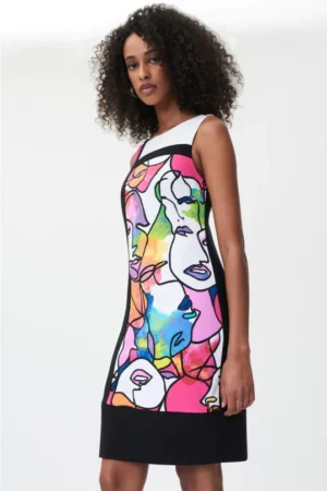 Joseph Ribkoff 232223 Black/Multi Print Dress