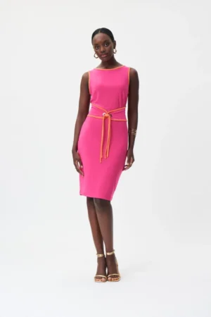 Joseph Ribkoff 232226 Dazzle Pink/Mandarin Dress