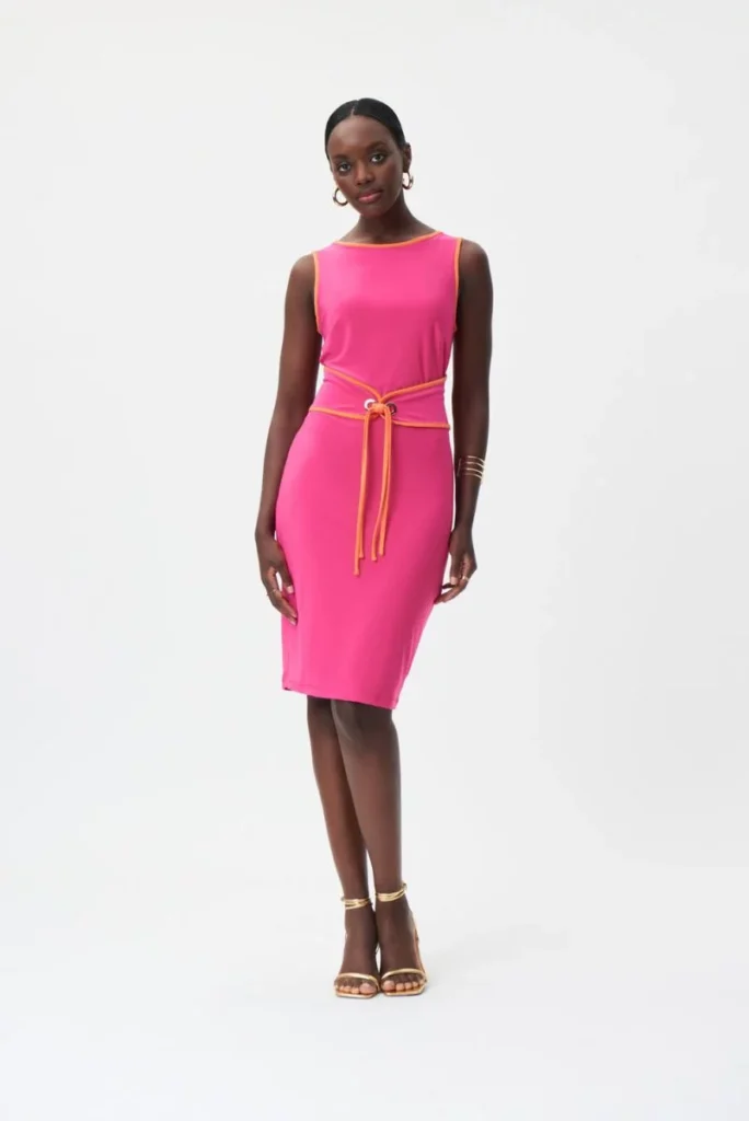 Joseph Ribkoff  232226 Dazzle Pink/Mandarin Dress
