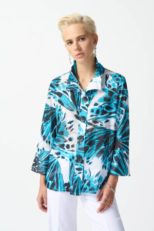 Joseph Ribkoff 242106 Vanilla/Multi Print Jacket
