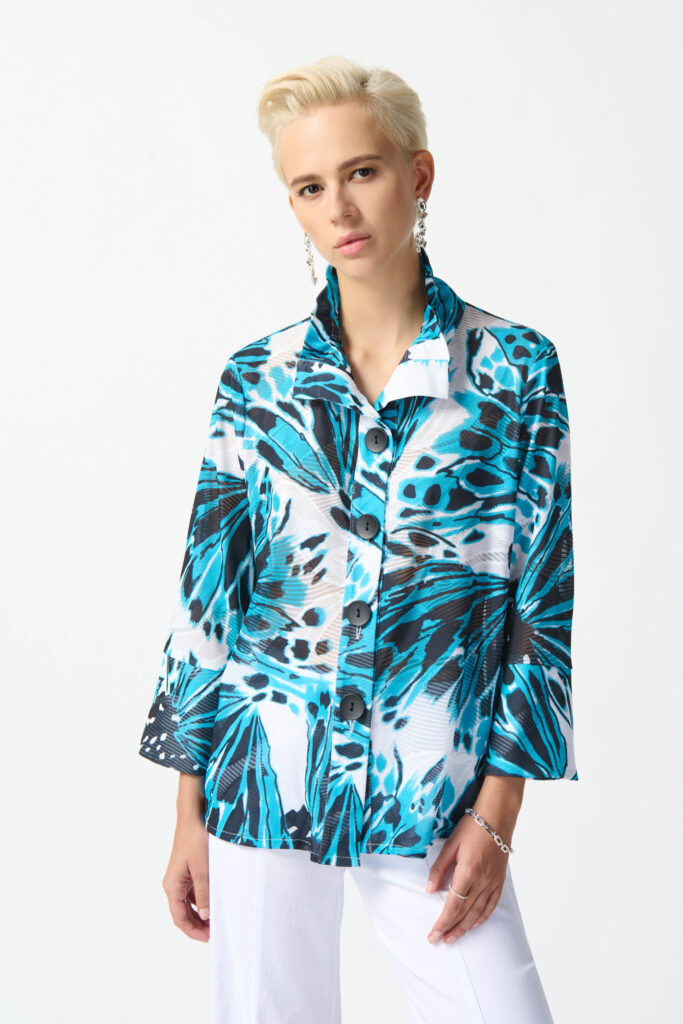 Joseph Ribkoff 242106 Vanilla/Multi Print Jacket