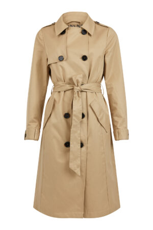 Norman 1184 Beige Collared Trench Coat